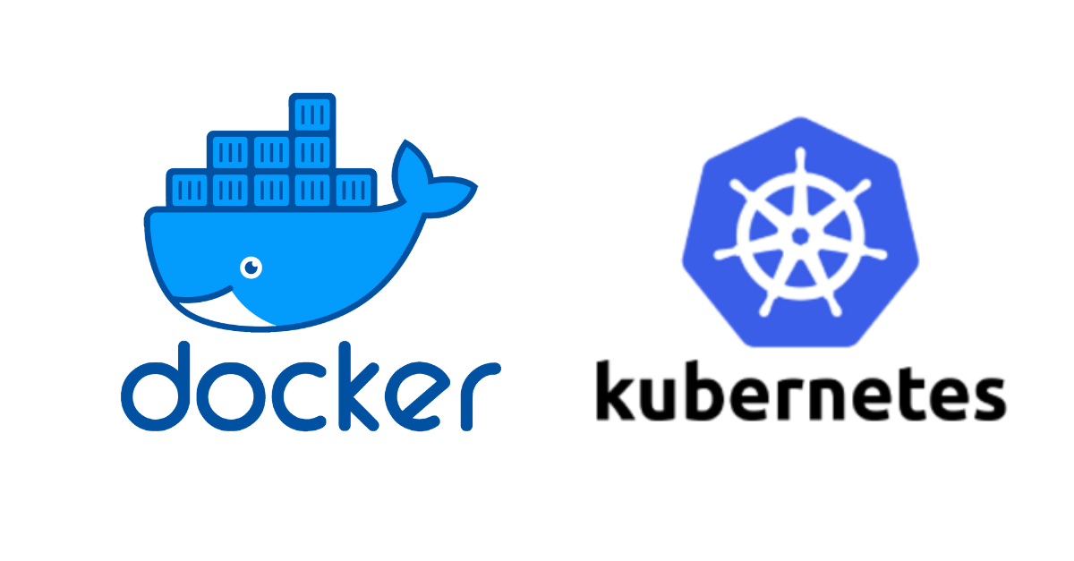 Docker and Kubernetes logos